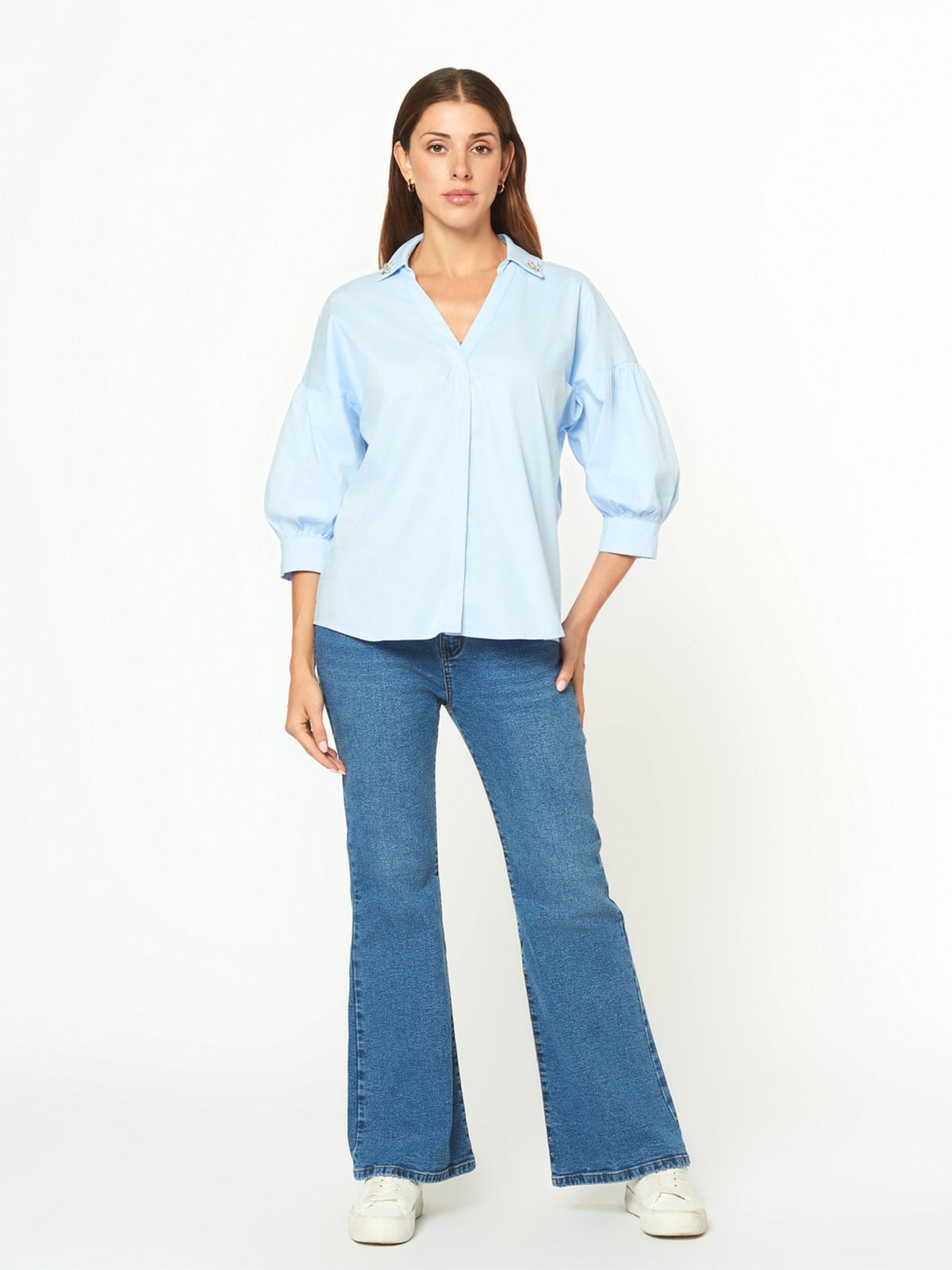 BLUSA MANGA 3/4 MUJER MENTHA Y CHOCOLATE AMAIRA - 1
