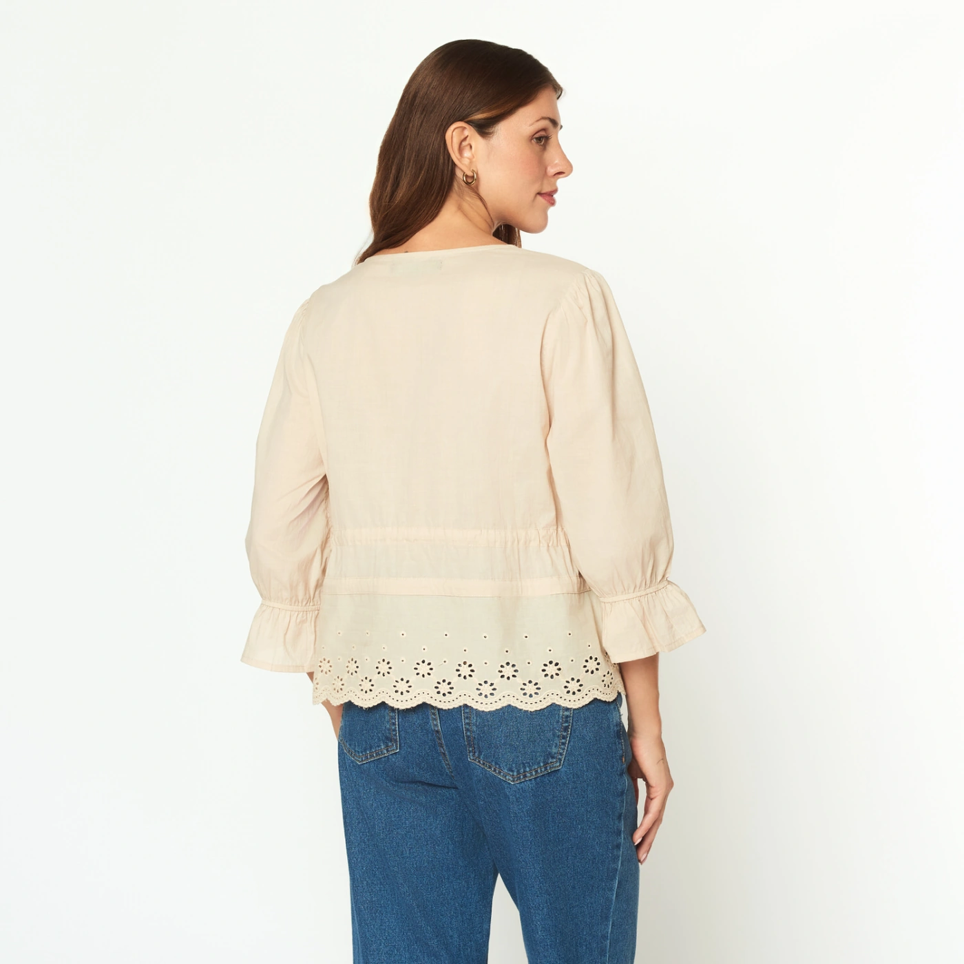 BLUSA ALGODÓN MANGA 3/4 MUJER MENTHA Y CHOCOLATE LAOS - 4