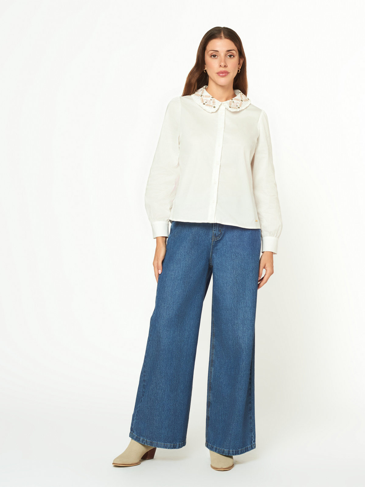 BLUSA MANGA LARGA MUJER MENTHA Y CHOCOLATE LILA - 1