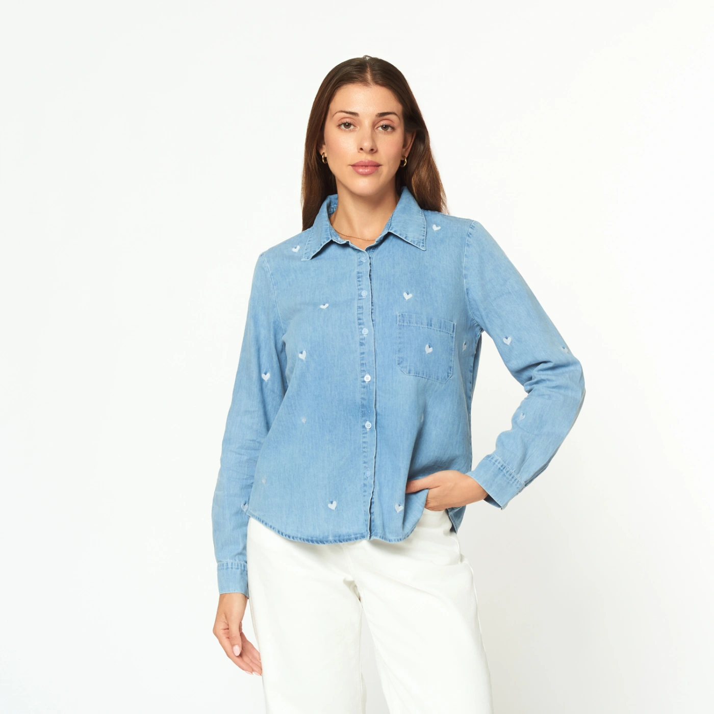 BLUSA ALGODÓN  MANGA LARGA MUJER MENTHA Y CHOCOLATE SALOME - 1