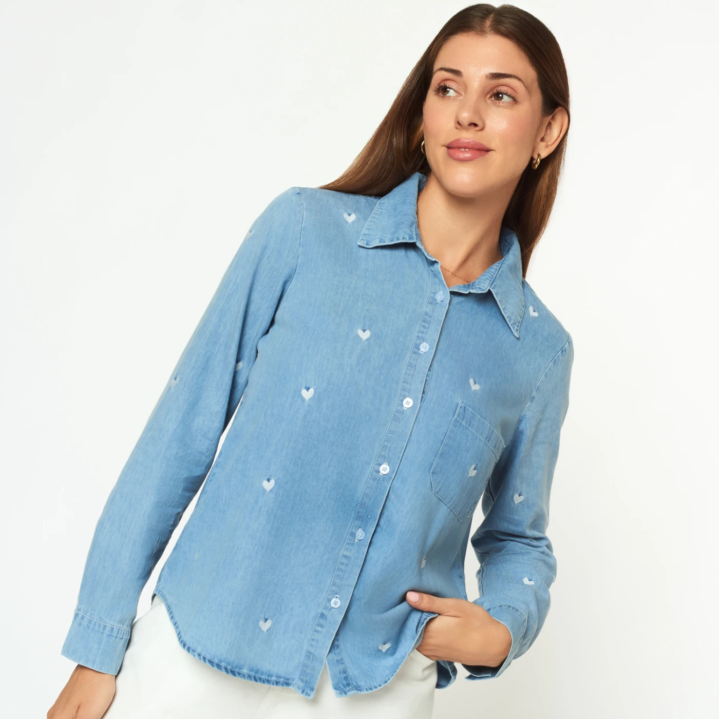 BLUSA ALGODÓN  MANGA LARGA MUJER MENTHA Y CHOCOLATE SALOME - 2