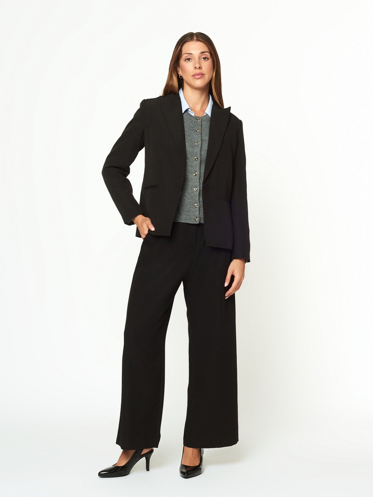 BLAZER MUJER MENTHA Y CHOCOLATE LUCIEL - 1