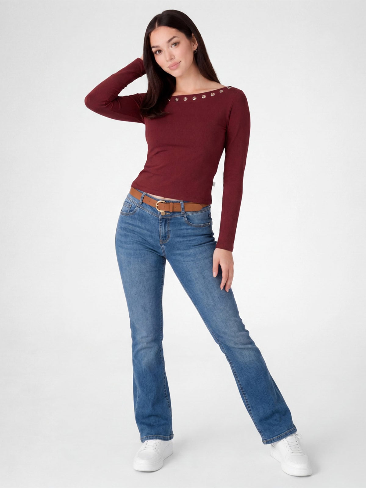 POLO MANGA LARGA MUJER SQUEEZE ASIMÉTRICO - 1