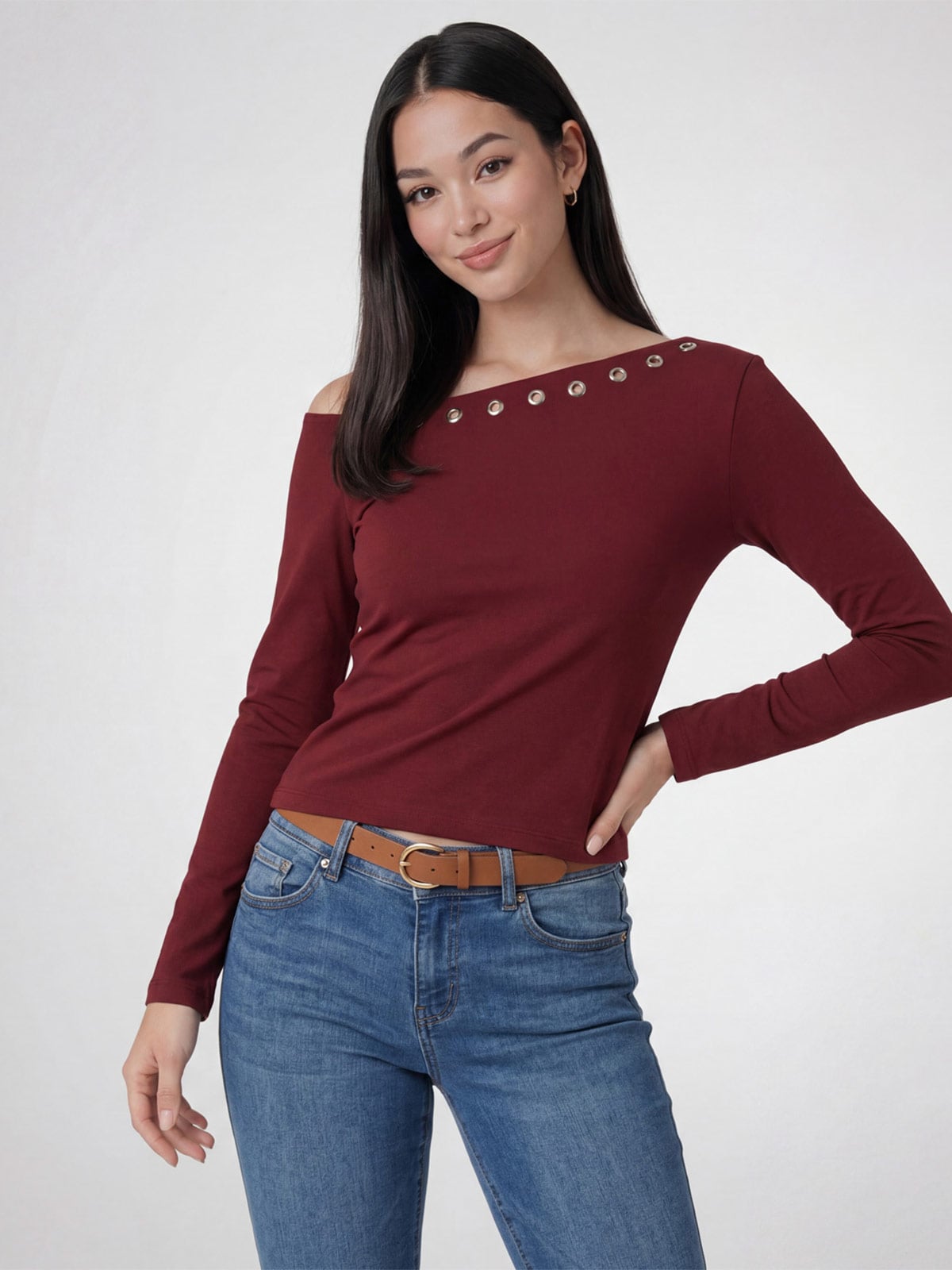 POLO MANGA LARGA MUJER SQUEEZE ASIMÉTRICO - 2