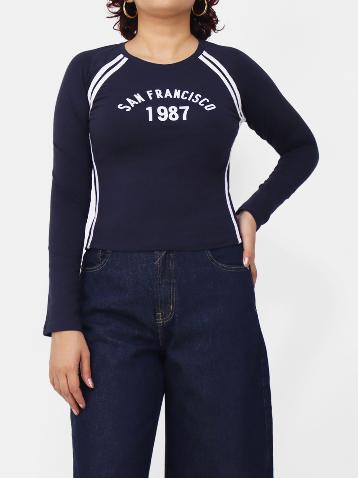POLO MANGA LARGA MUJER KAYRA POBLET PERFECT FIT RANGLAN ASENTADO - 1