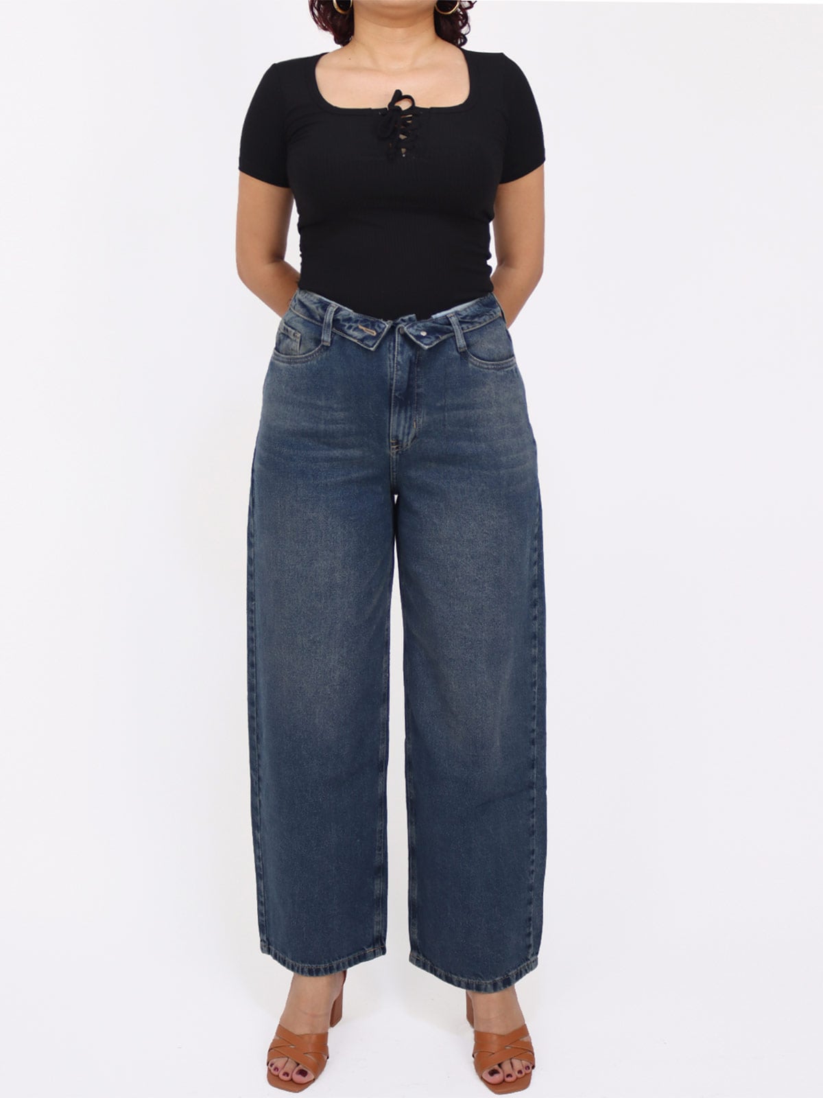 JEAN ALGODÓN MUJER KAYRA POBLET PERFECT FIT FOLDED - 1