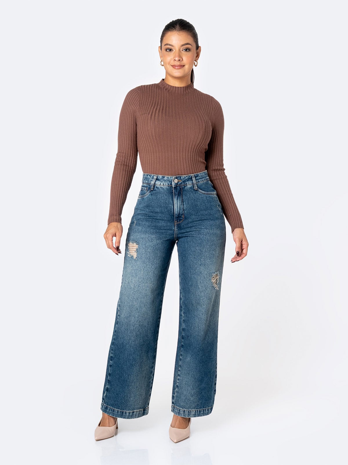 JEANS WIDE LEG MUJER PIONIER KELENAH - 1