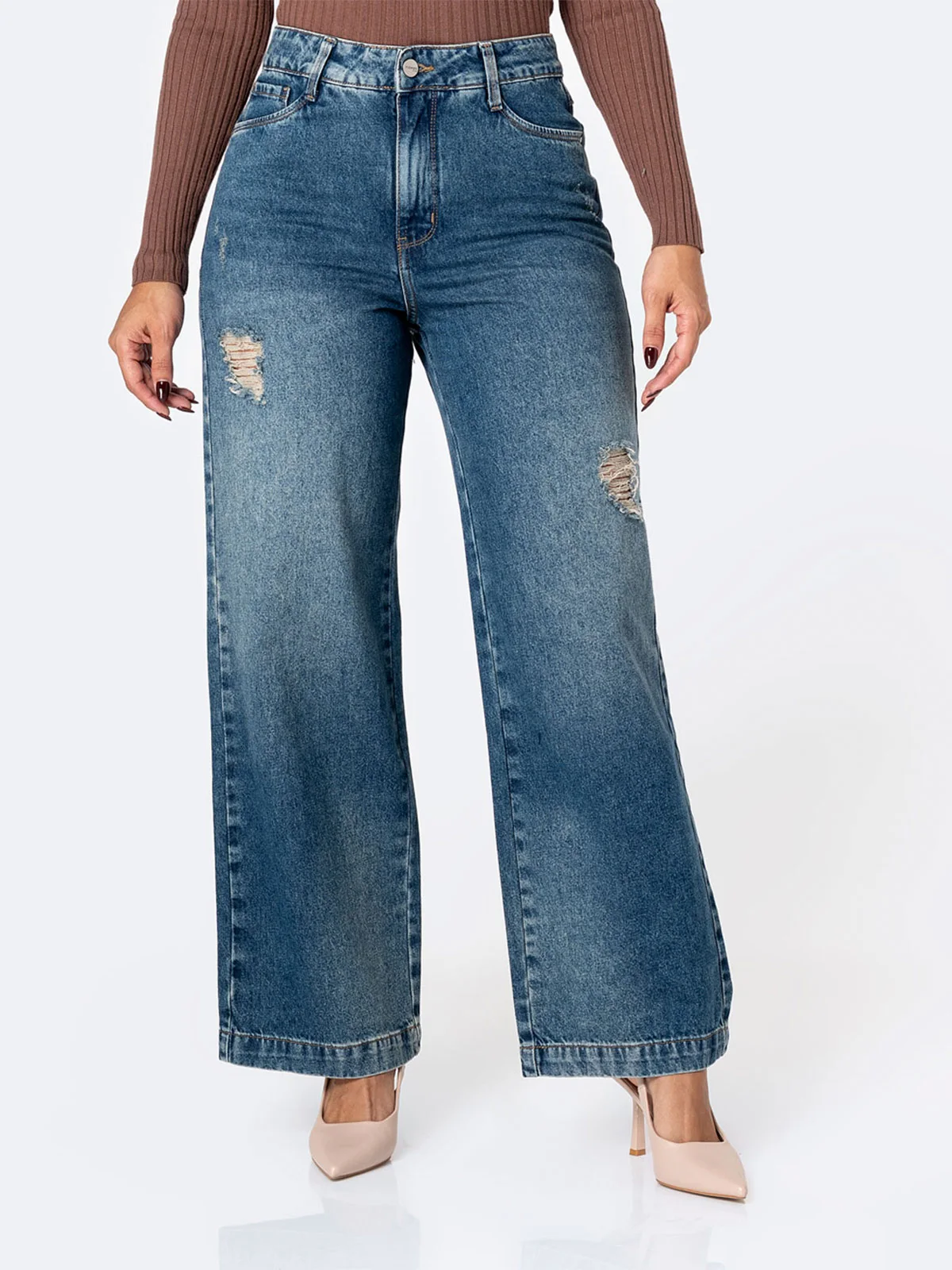 JEANS WIDE LEG MUJER PIONIER KELENAH - 2