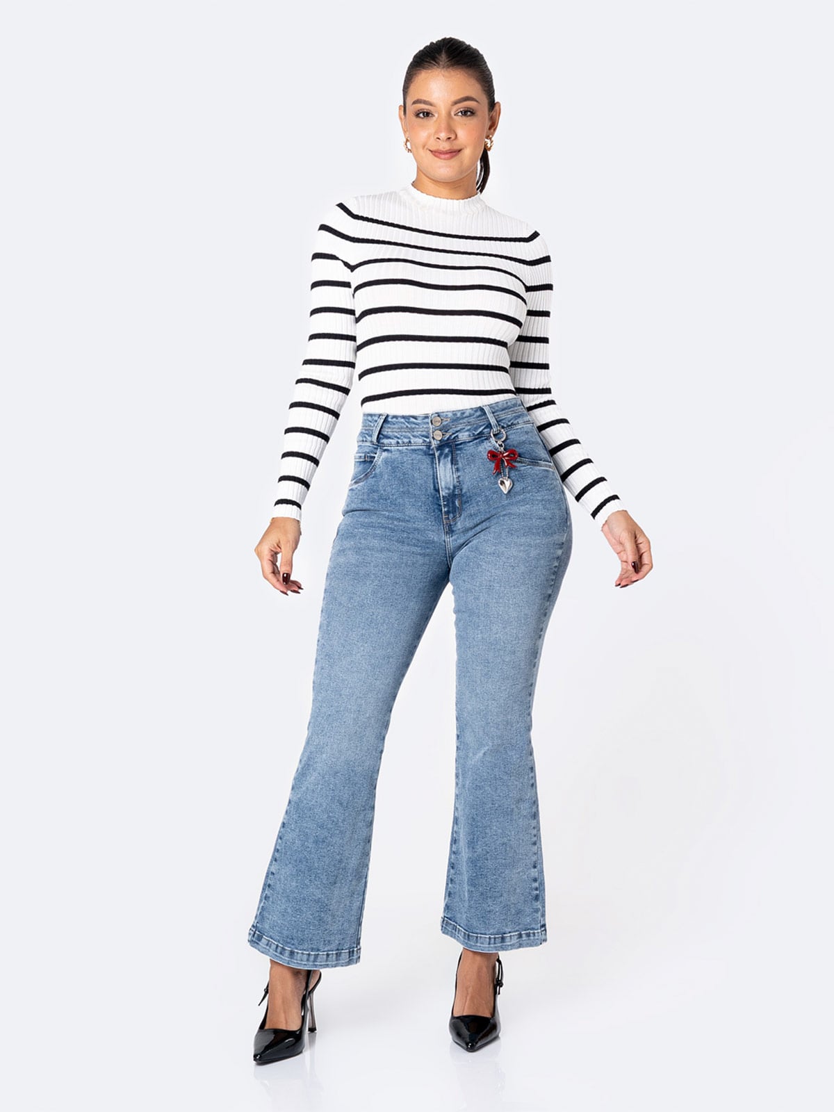 JEANS FLARE MUJER PIONIER BRYGIT - 1
