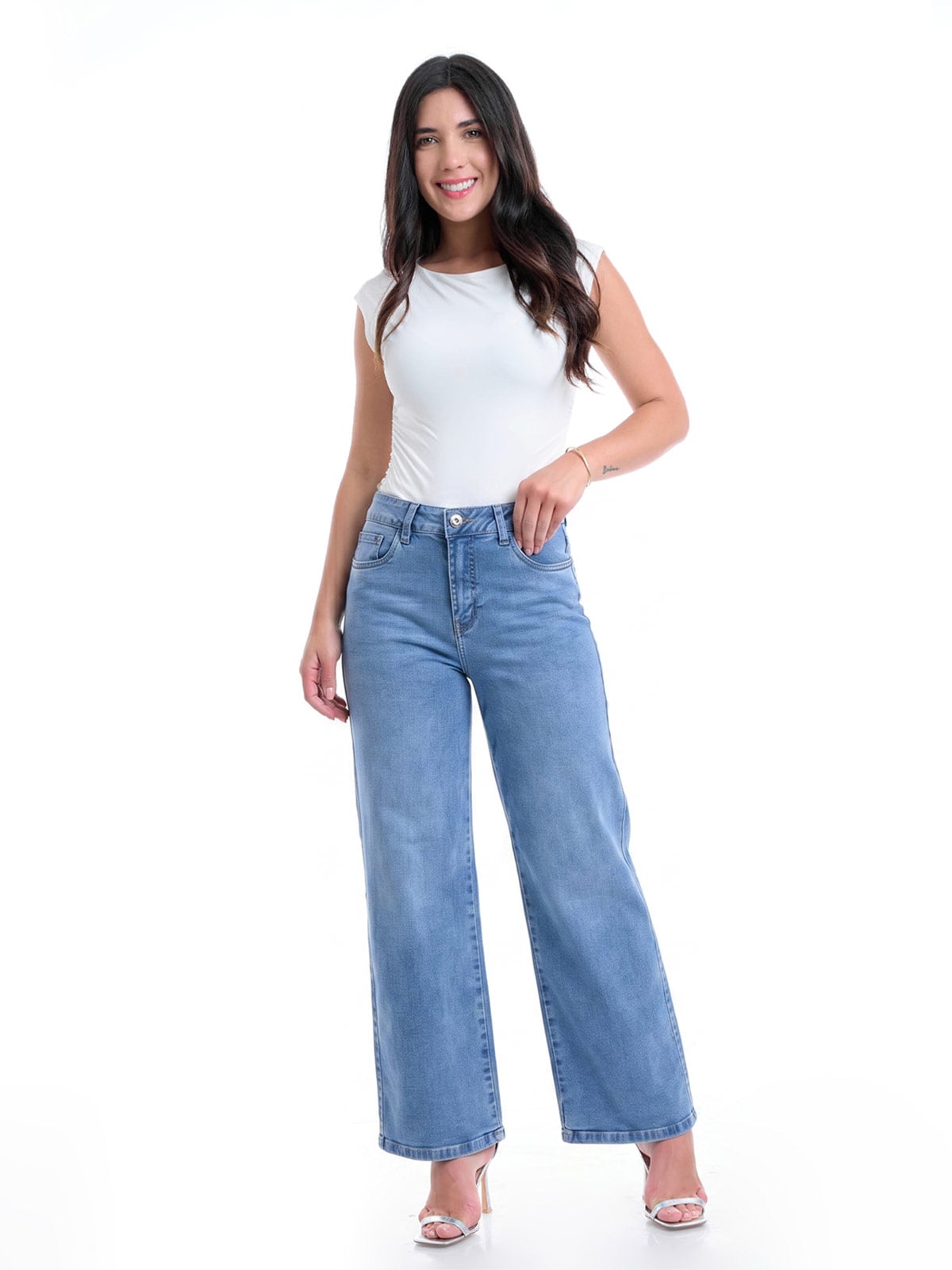 JEAN STRAIGHT CROPPED MUJER METAL JEANS BELGICA - 1