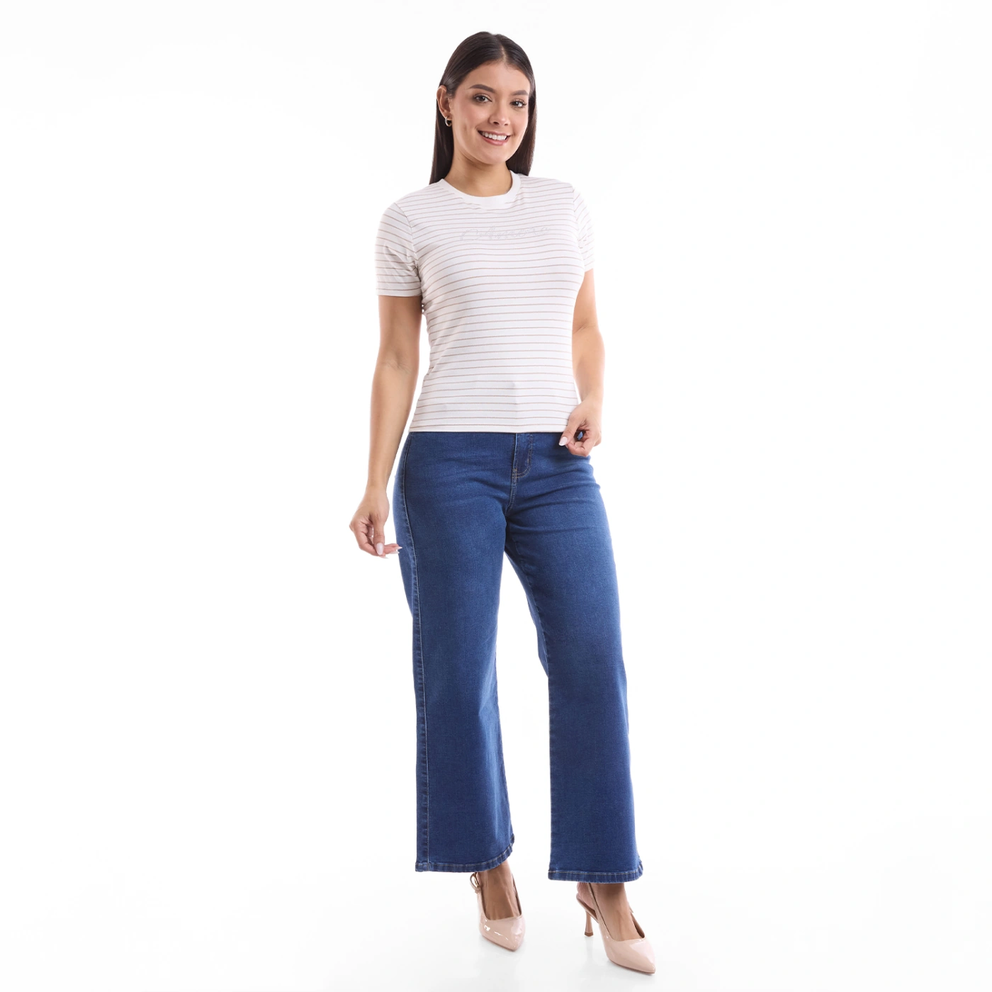JEAN STRAIGHT CROPPED MUJER METAL JEANS BELGICA - 2