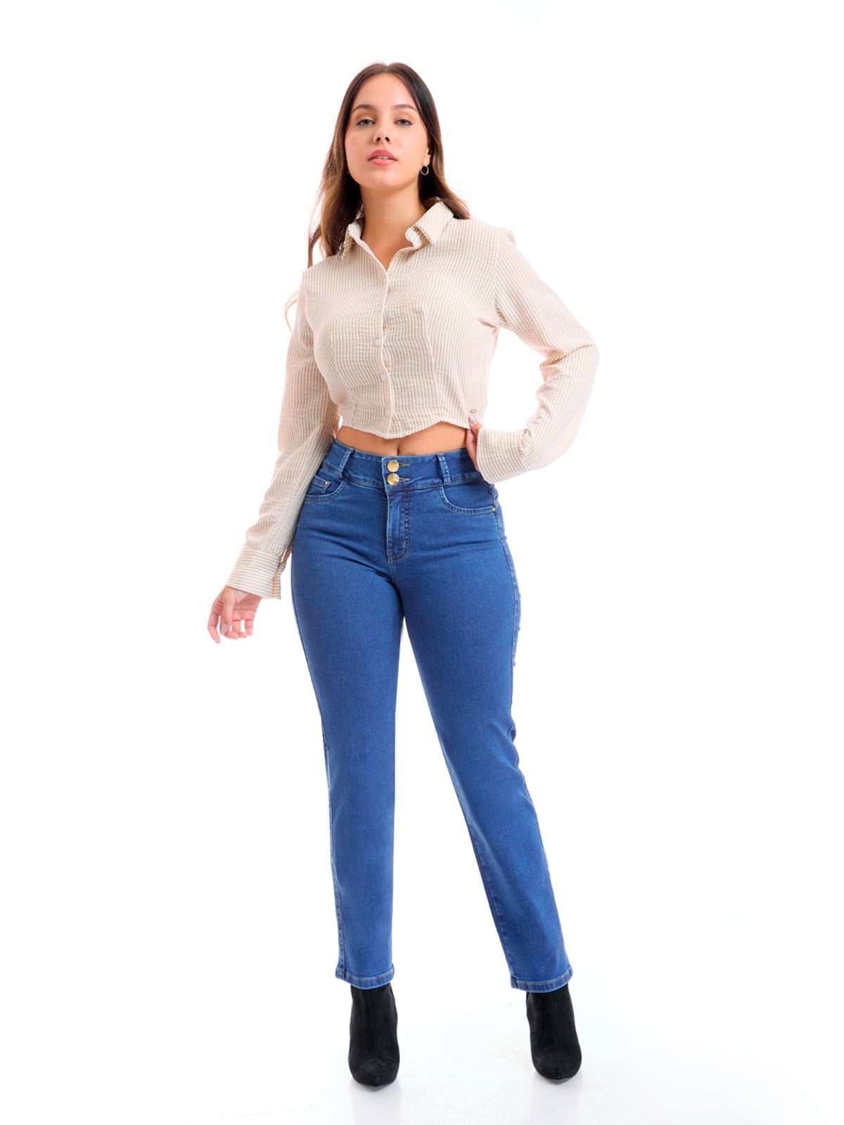 JEANS STRAIGHT MUJER METAL JEANS ELENA - 1