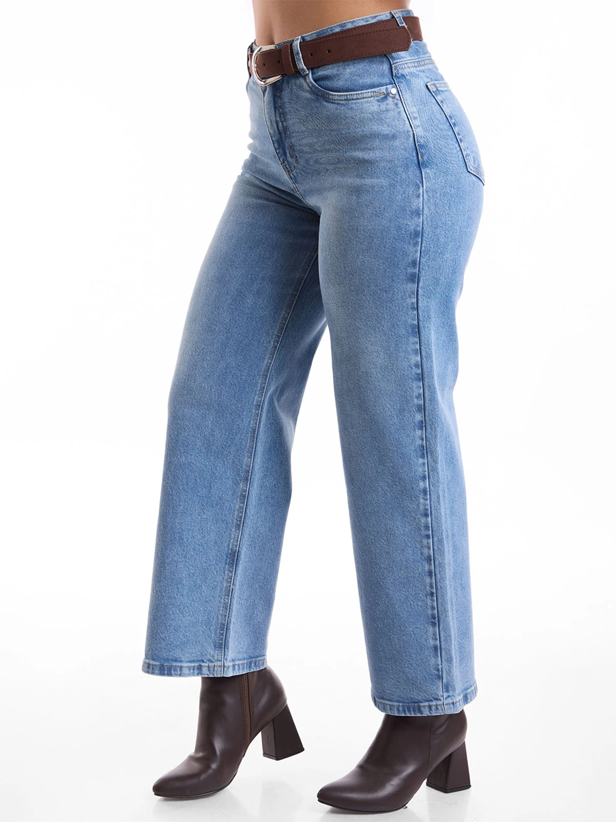 JEANS STRAIGHT MUJER METAL JEANS PETITE HENNA - 3