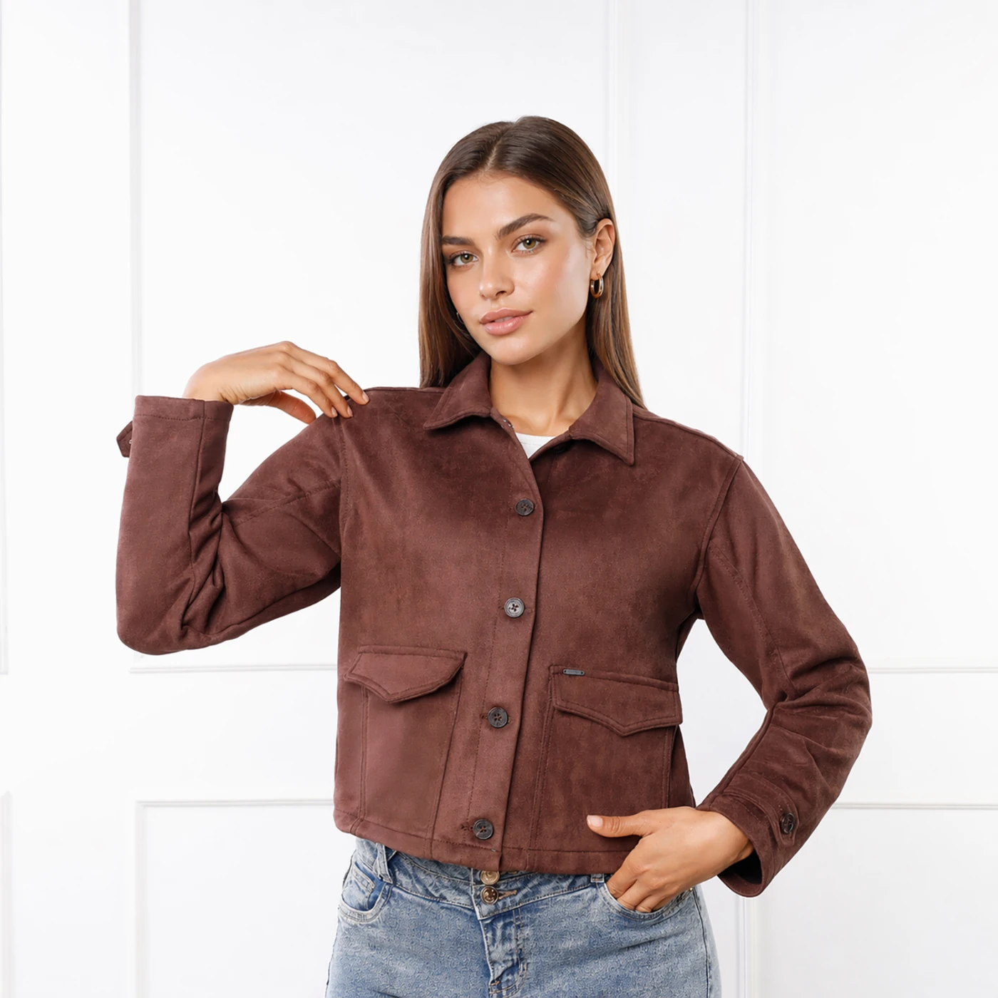 CASACA MUJER KANSAS MILANY SUEDE - 1