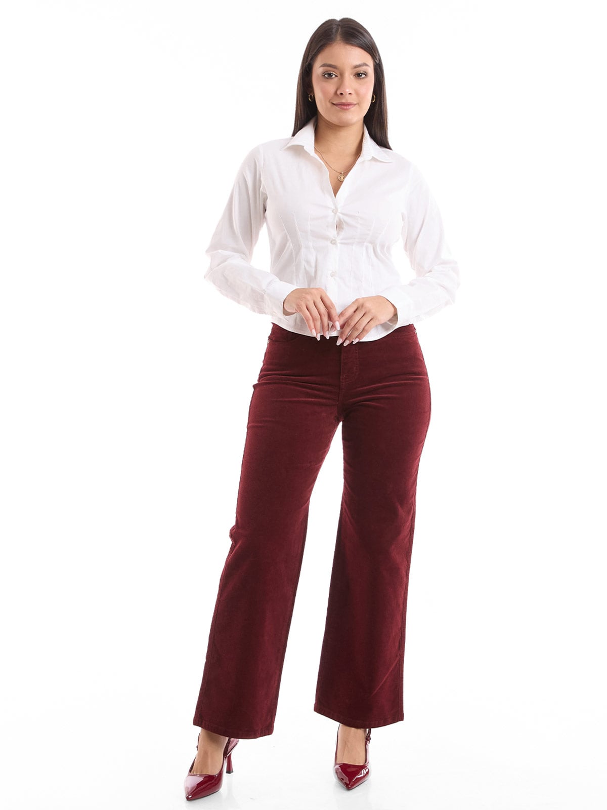 PANTALÓN STRAGHT MUJER METAL BELLA - 1