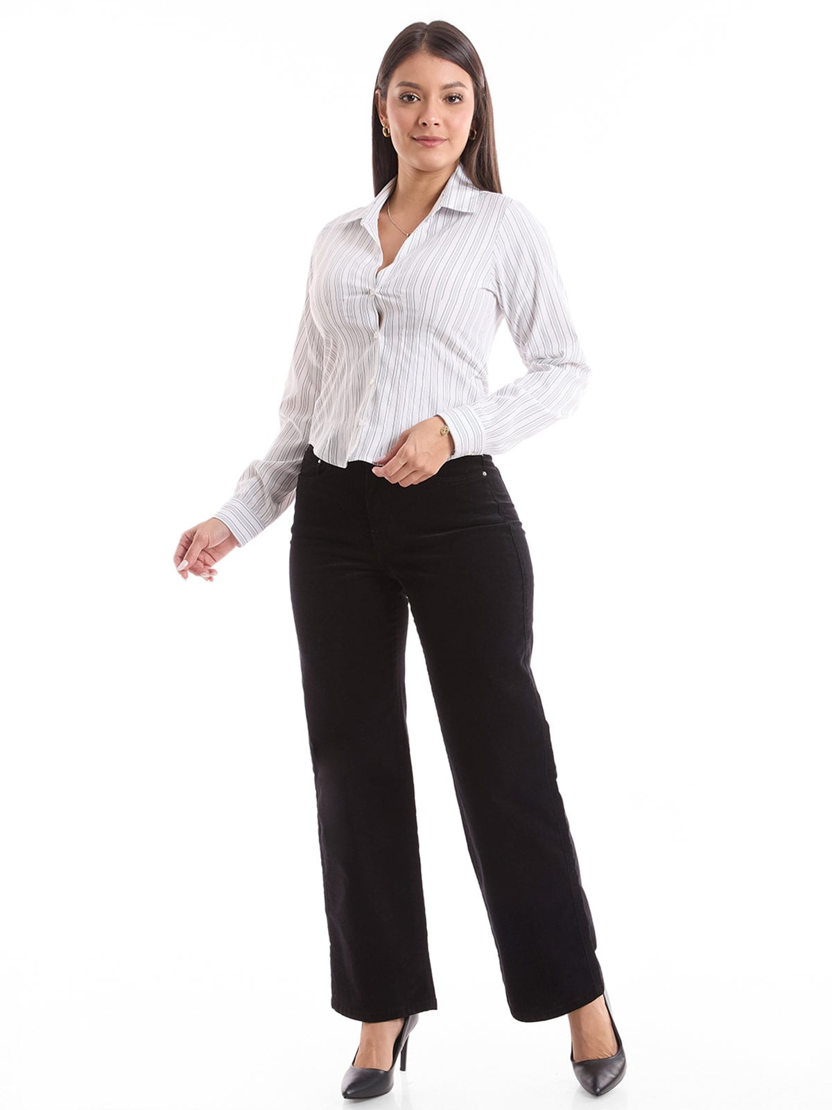 PANTALÓN STRAGHT MUJER METAL BELLA - 1