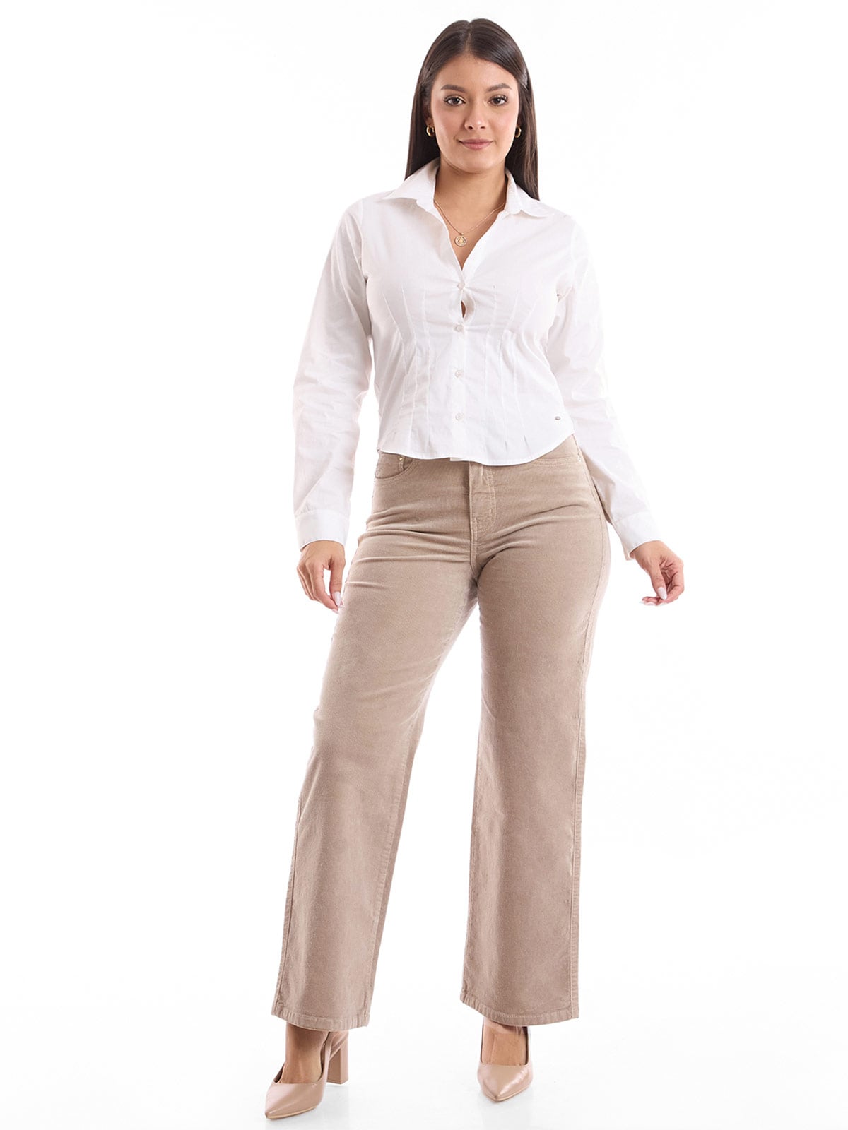 PANTALÓN STRAGHT MUJER METAL BELLA - 1