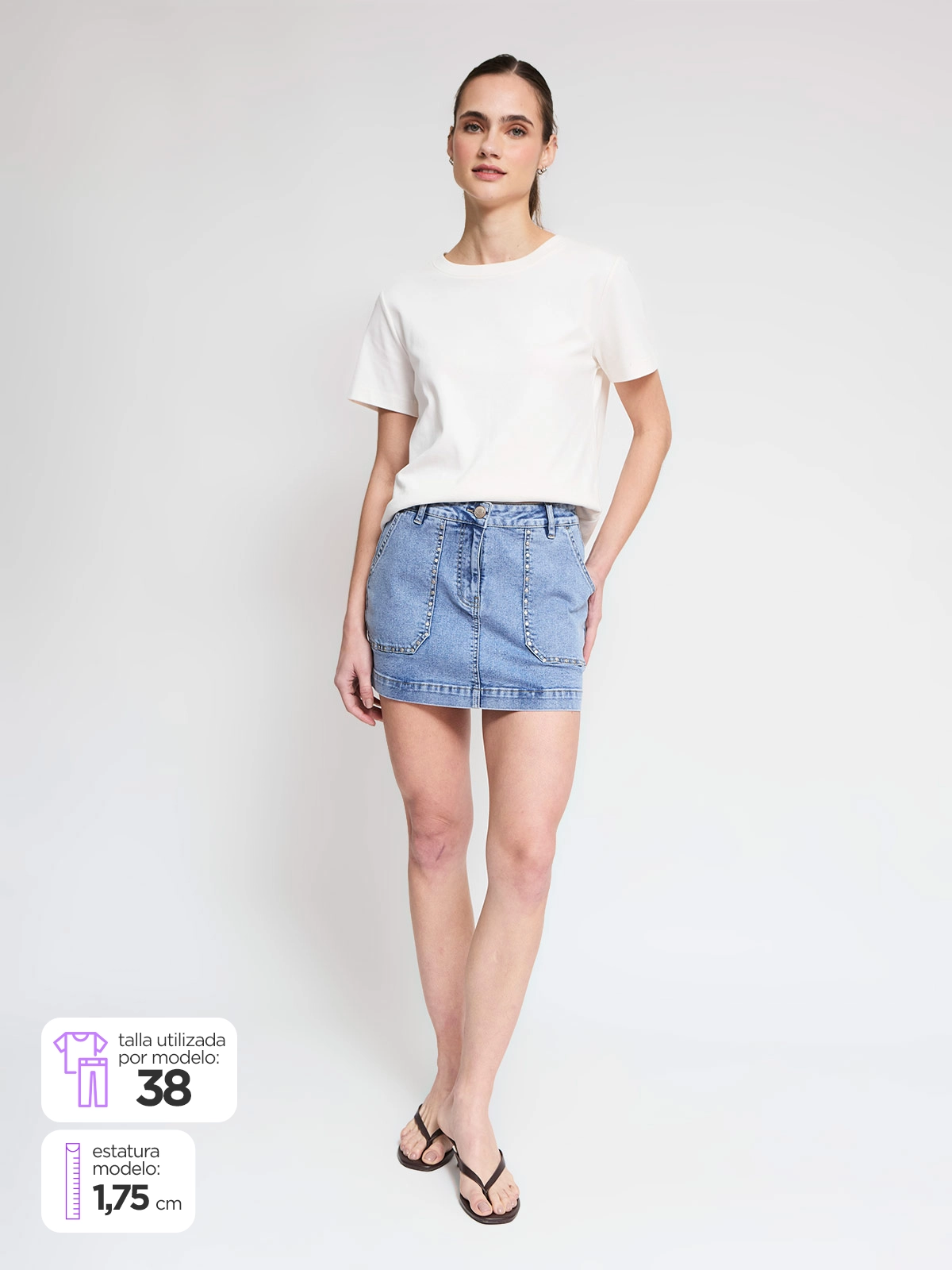FALDA CORTA ALGODÓN MUJER BARBADOS - 1