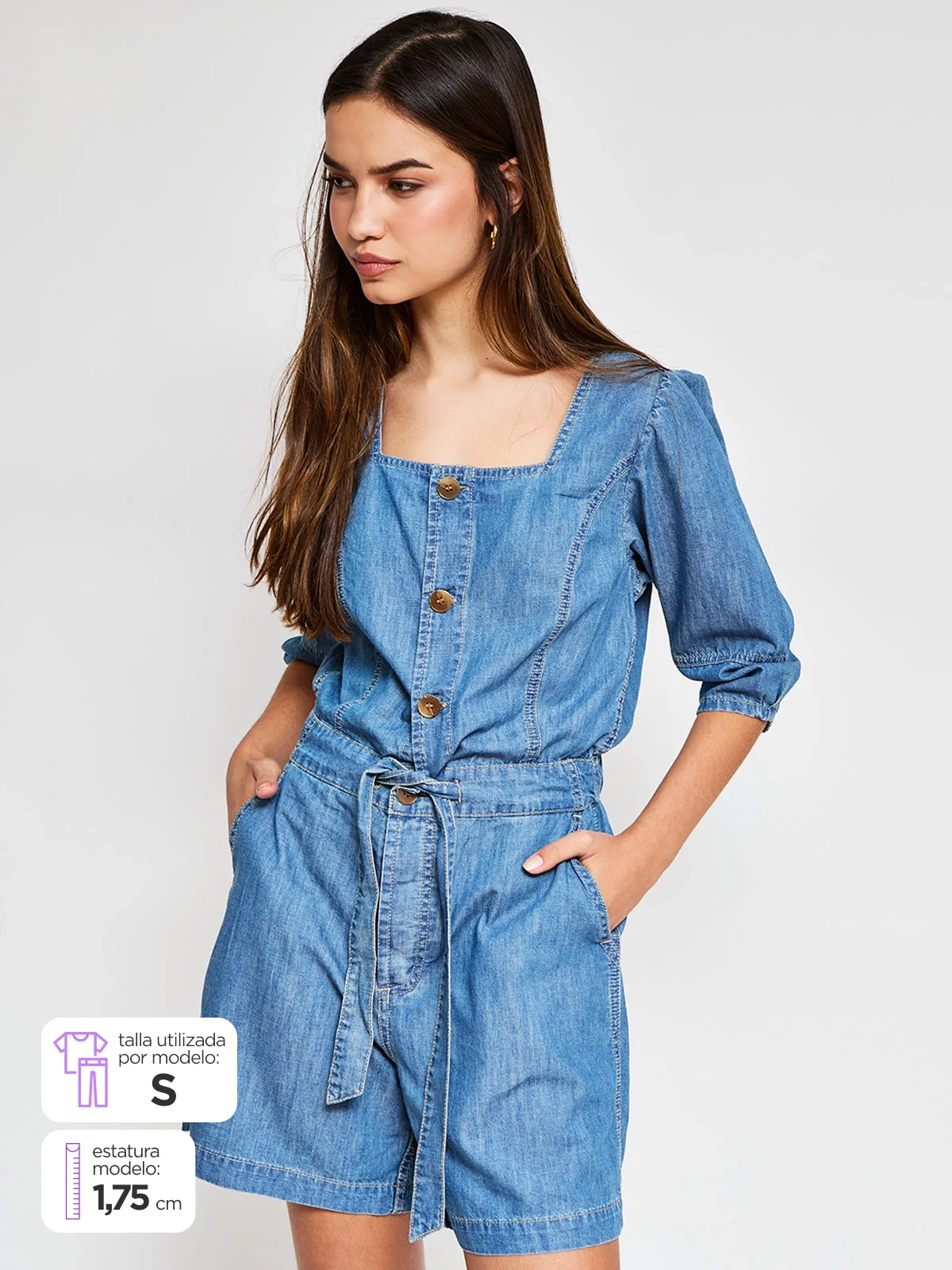 ENTERIZO CORTO ALGODÓN MUJER PEPE JEANS - 1
