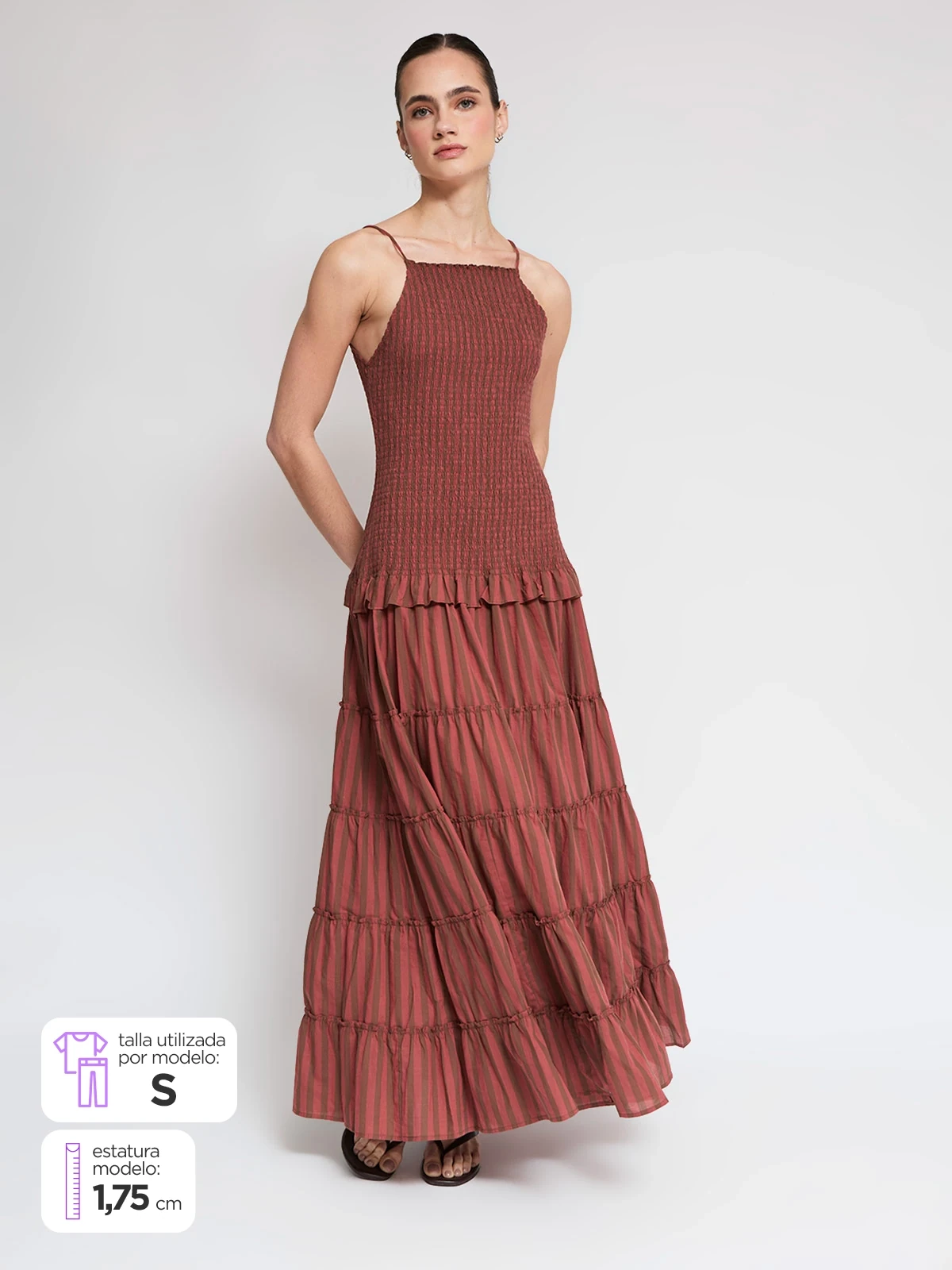 VESTIDO LARGO ALGODÓN MUJER BARBADOS VUELO - 1