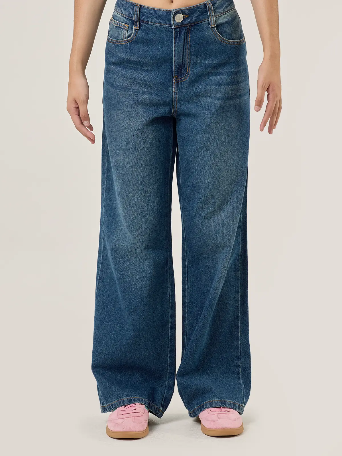 JEANS WIDE LEG MUJER INDEX RIGIDO - 1