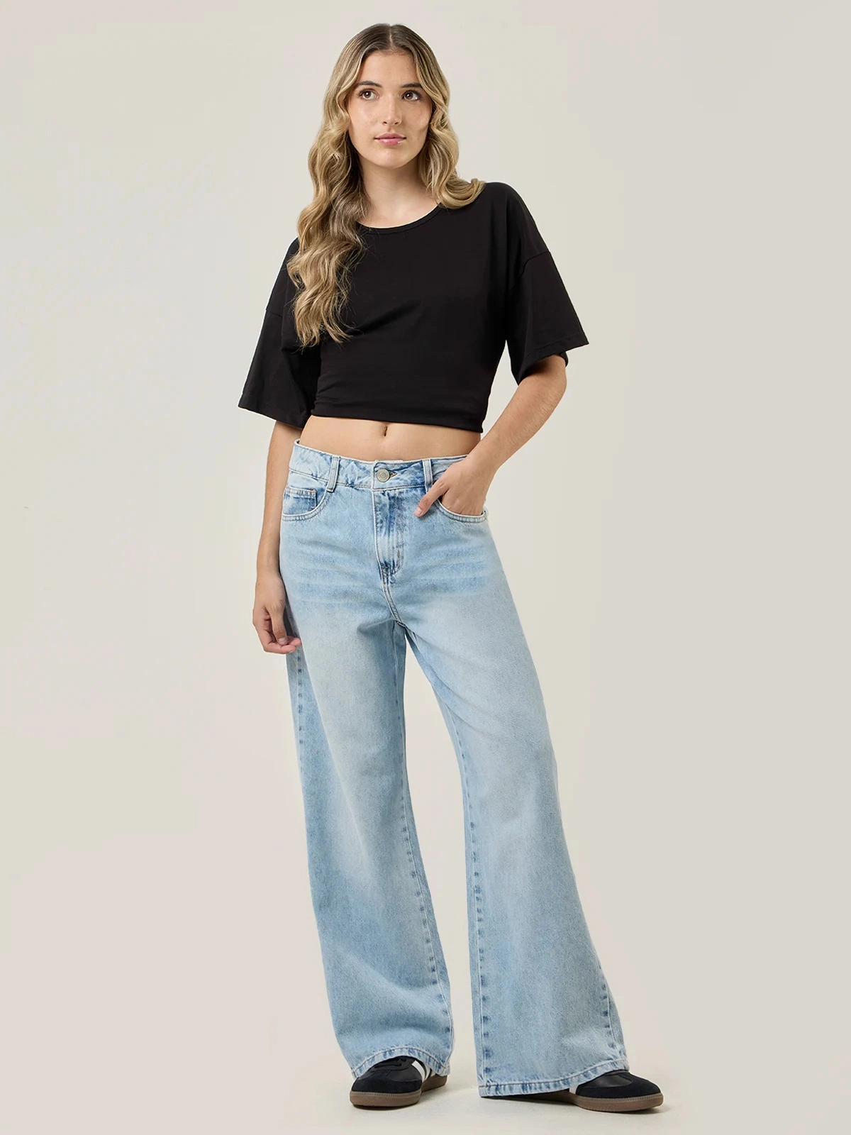 JEANS WIDE LEG MUJER INDEX RIGIDO - 1