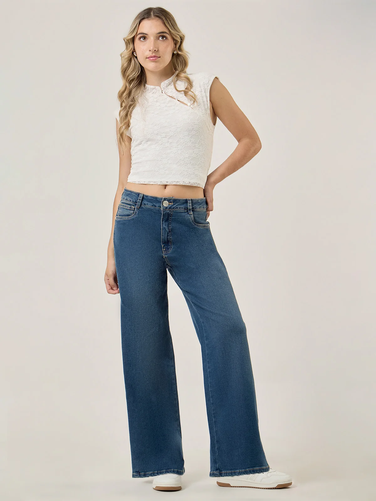 JEANS WIDE LEG MUJER INDEX - 1