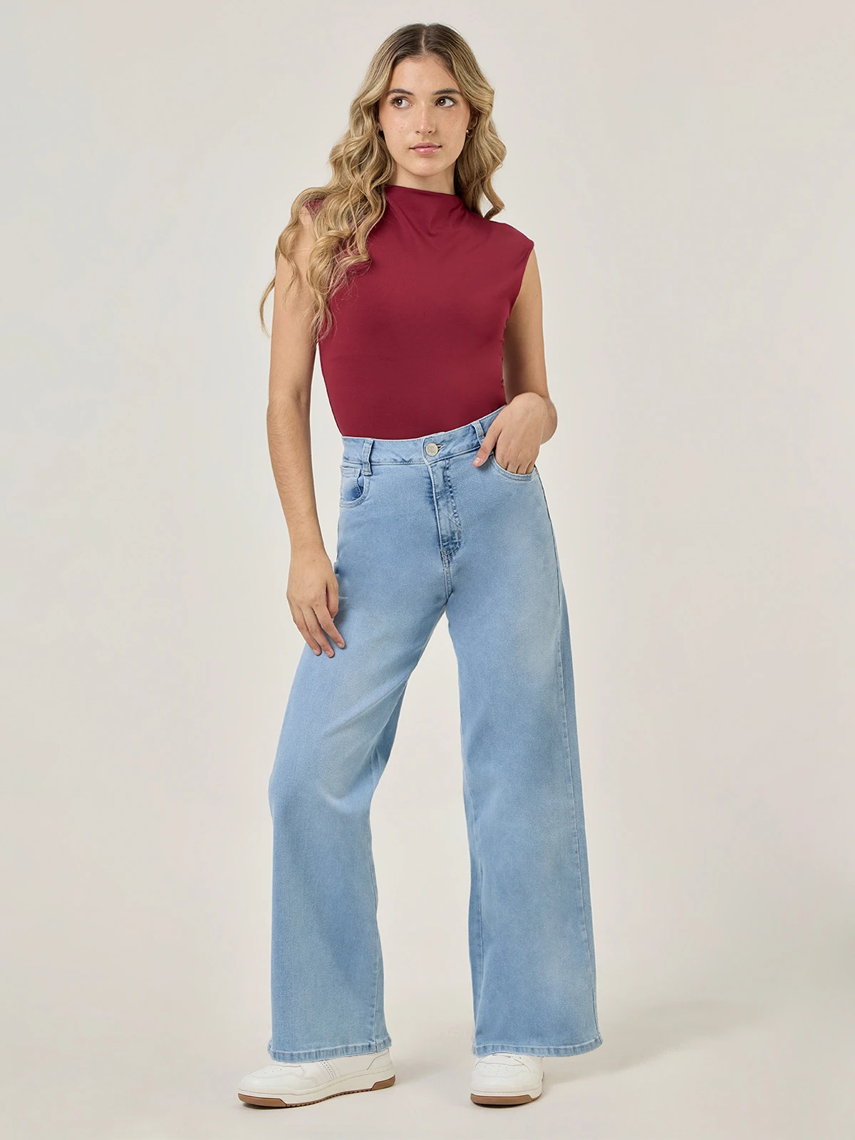 JEANS WIDE LEG MUJER INDEX - 1