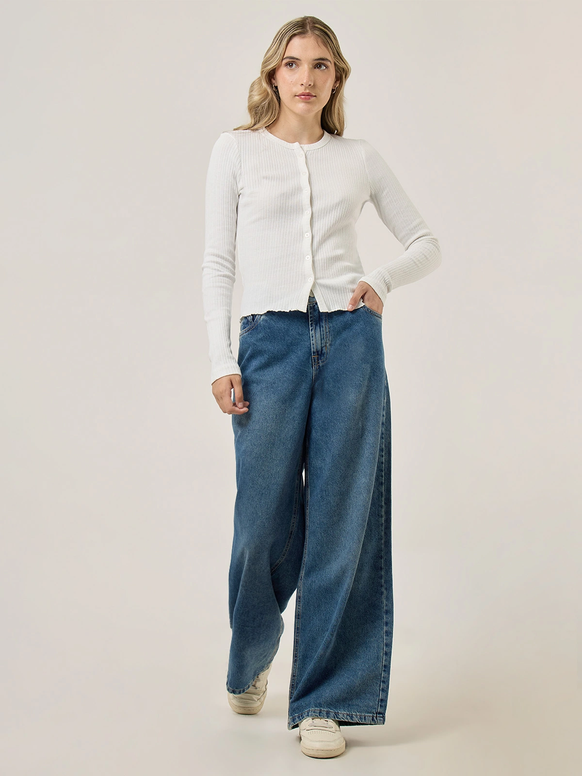 JEANS BAGGY LOW RISE MUJER INDEX - 1