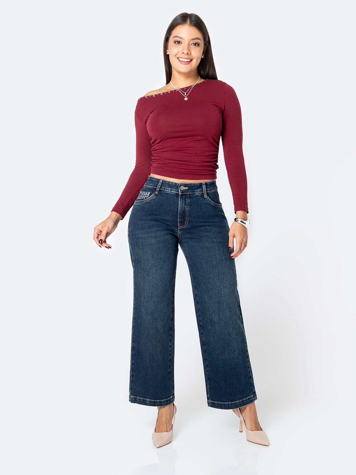 JEANS STRAIGHT MUJER PIONIER - 1