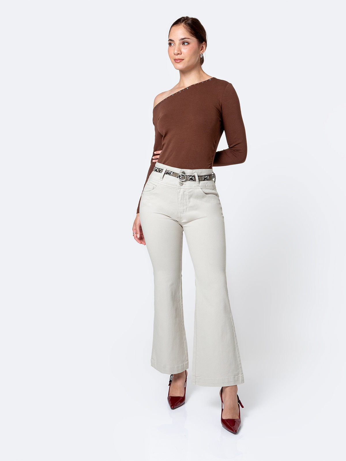 PANTALÓN FLARE MUJER PIONIER BRENHI - 1
