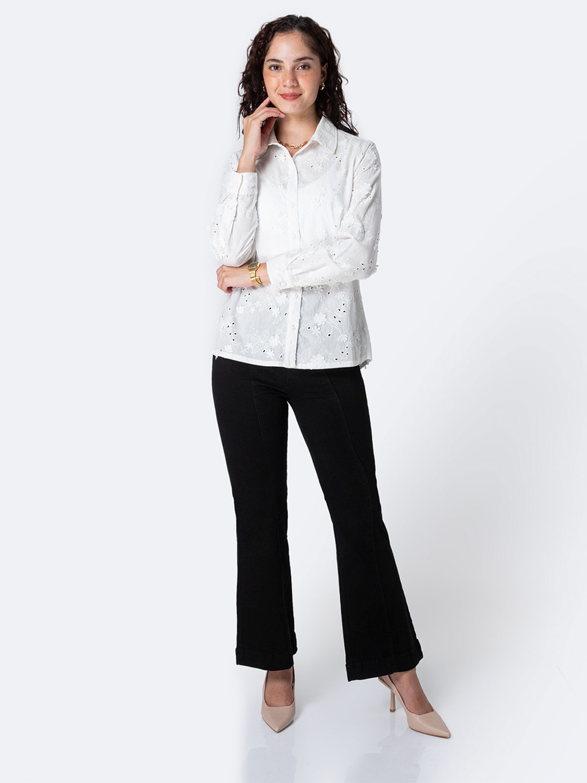 BLUSA MANGA LARGA MUJER PIONIER BRODERIE LARELY - 1