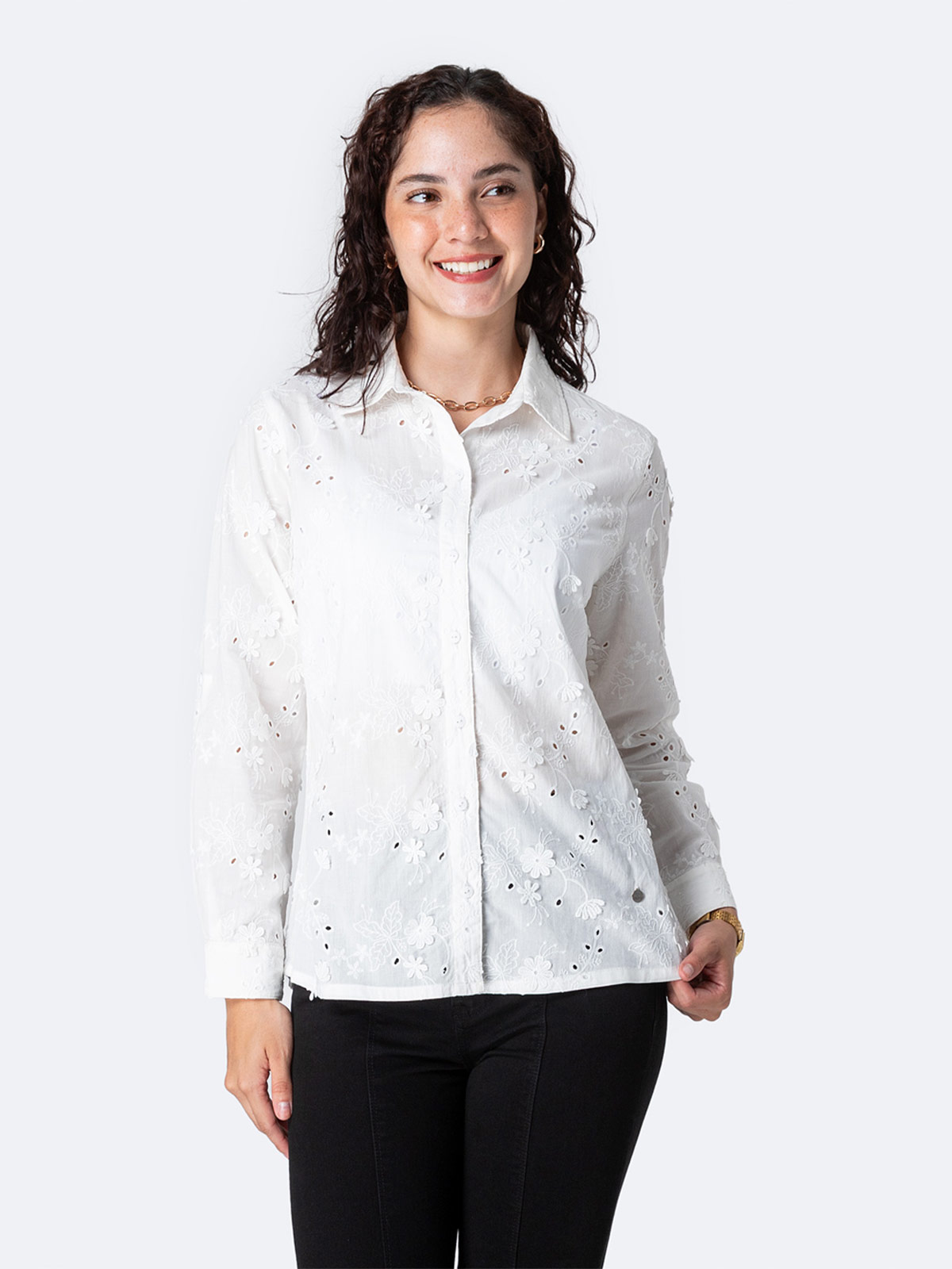 BLUSA MANGA LARGA MUJER PIONIER BRODERIE LARELY - 2
