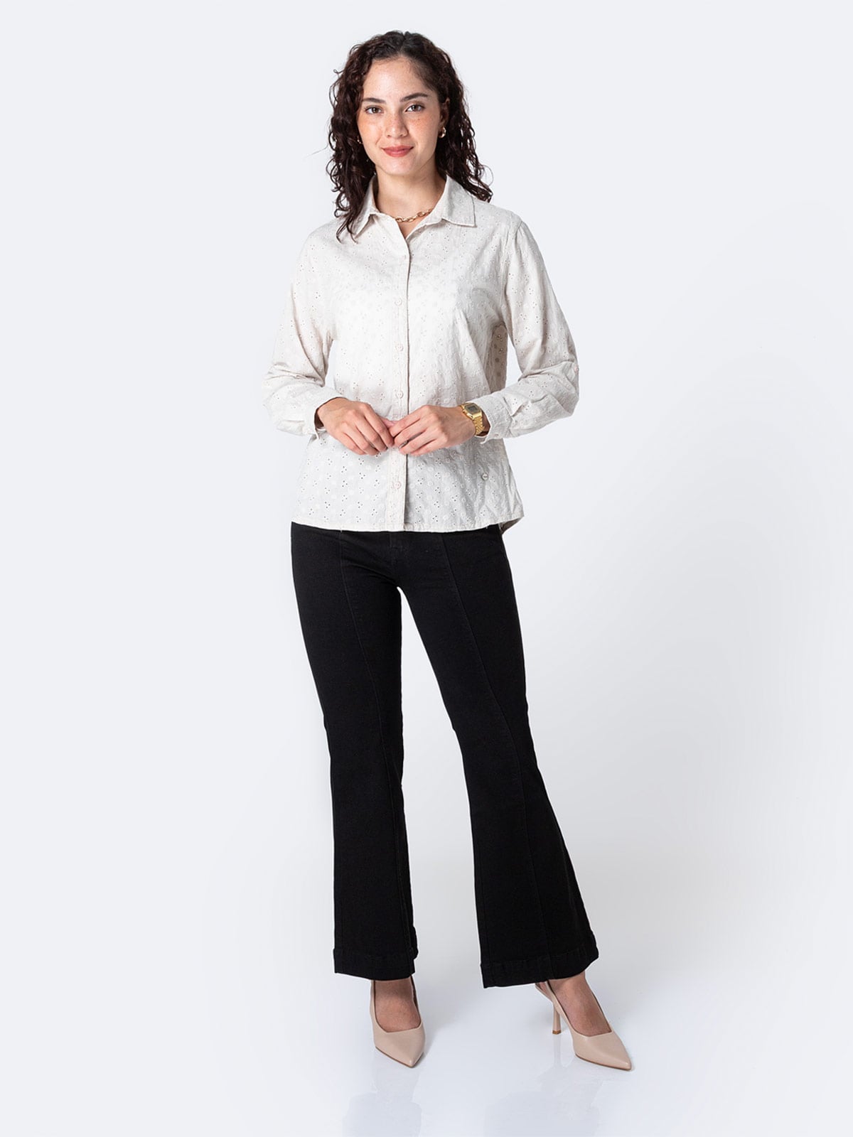 BLUSA MANGA LARGA MUJER PIONIER BRODERIE LARELY - 1