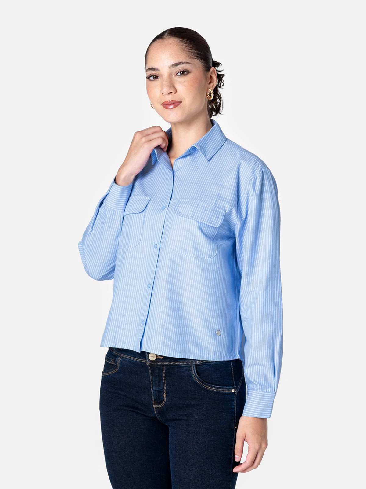 BLUSA REGULAR FIT MANGA LARGA MUJER PIONIER DAZURA - 1
