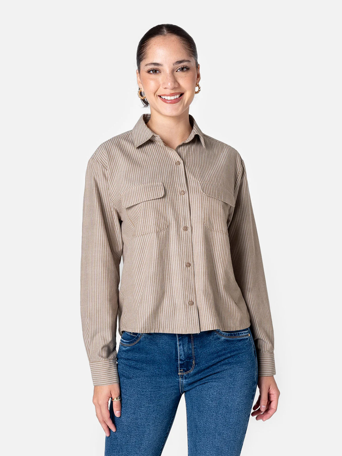 BLUSA REGULAR FIT MANGA LARGA MUJER PIONIER DAZURA - 1