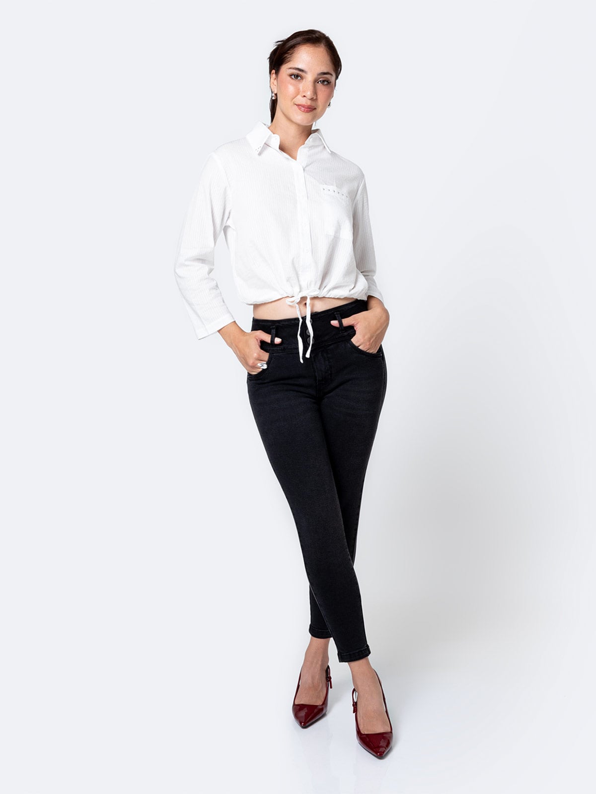BLUSA MANGA 3/4 MUJER PIONIER BRANCA - 1