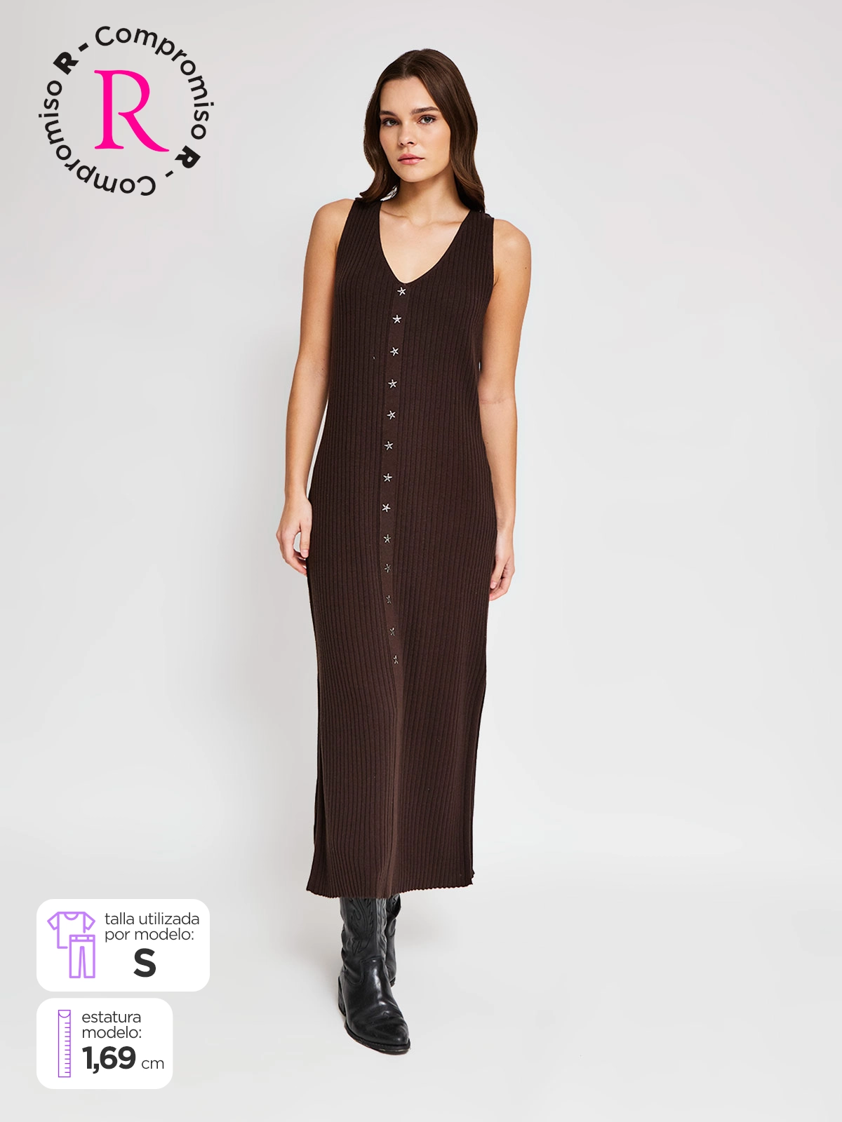 VESTIDO LARGO MUJER BARBADOS ESTRELLA - 1