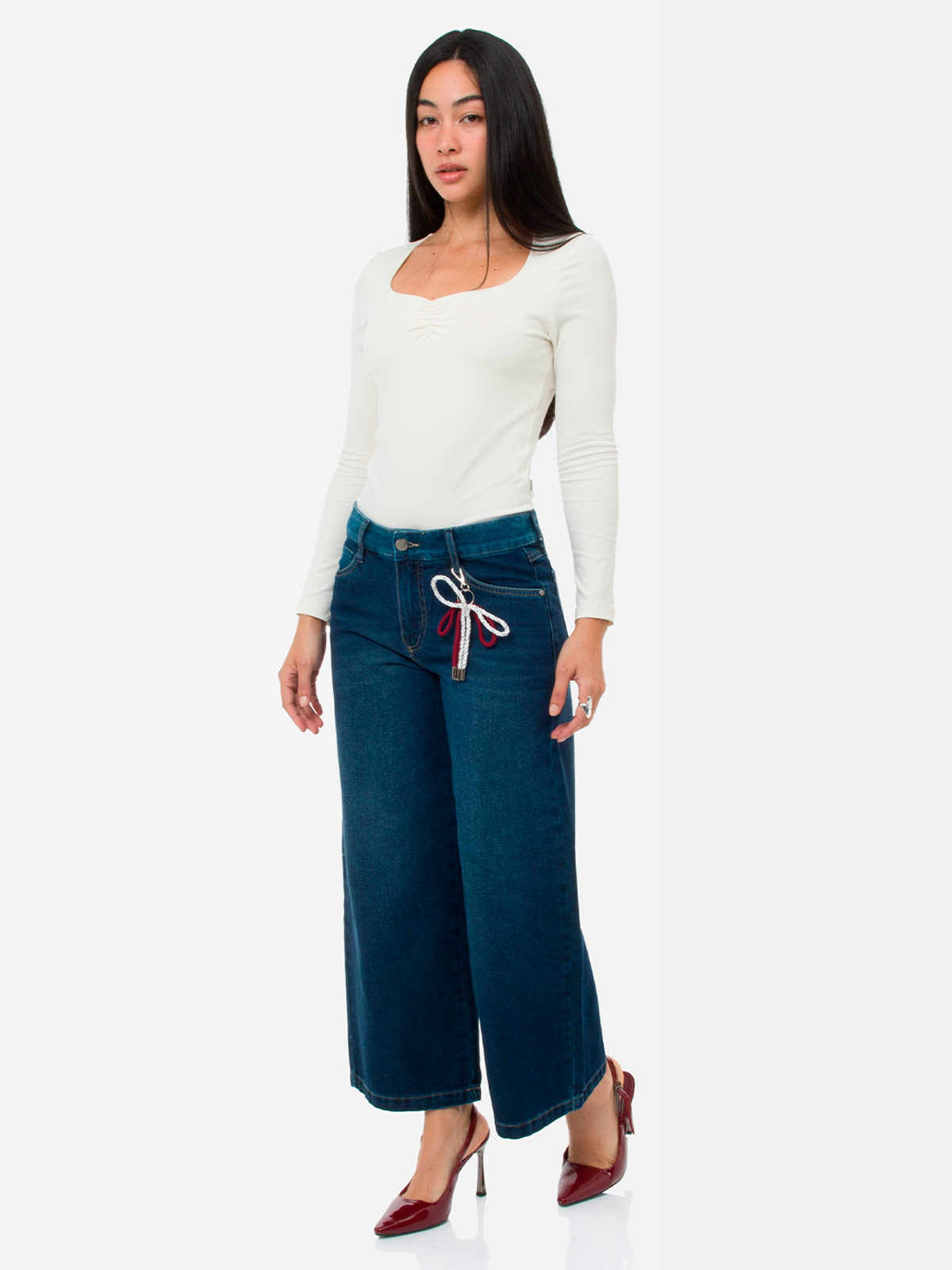 JEAN WIDELEG MUJER GOCCOS CULOTTE VAIRE - 1
