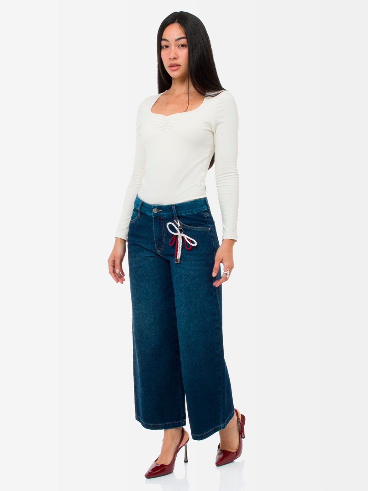 JEAN WIDELEG MUJER GOCCOS CULOTTE VAIRE - 1