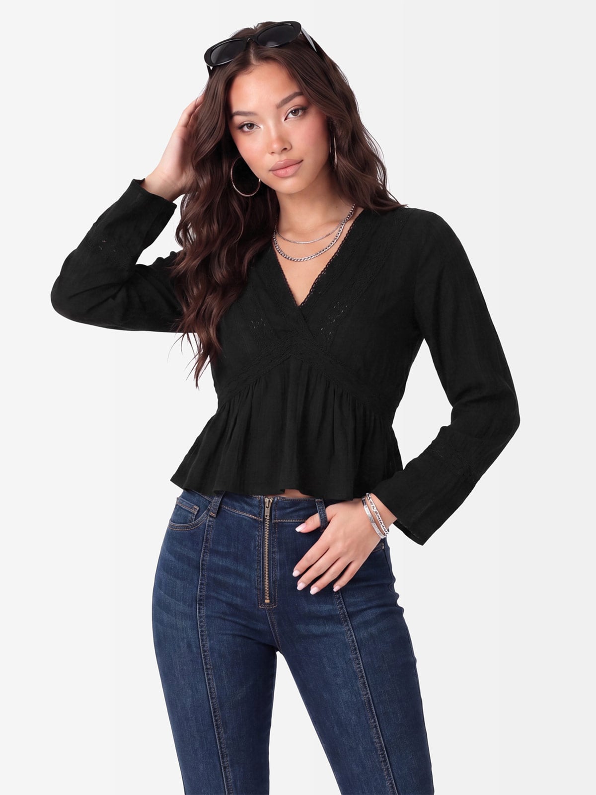 BLUSA MANGA LARGA MUJER GOCCOS NORAE - 1