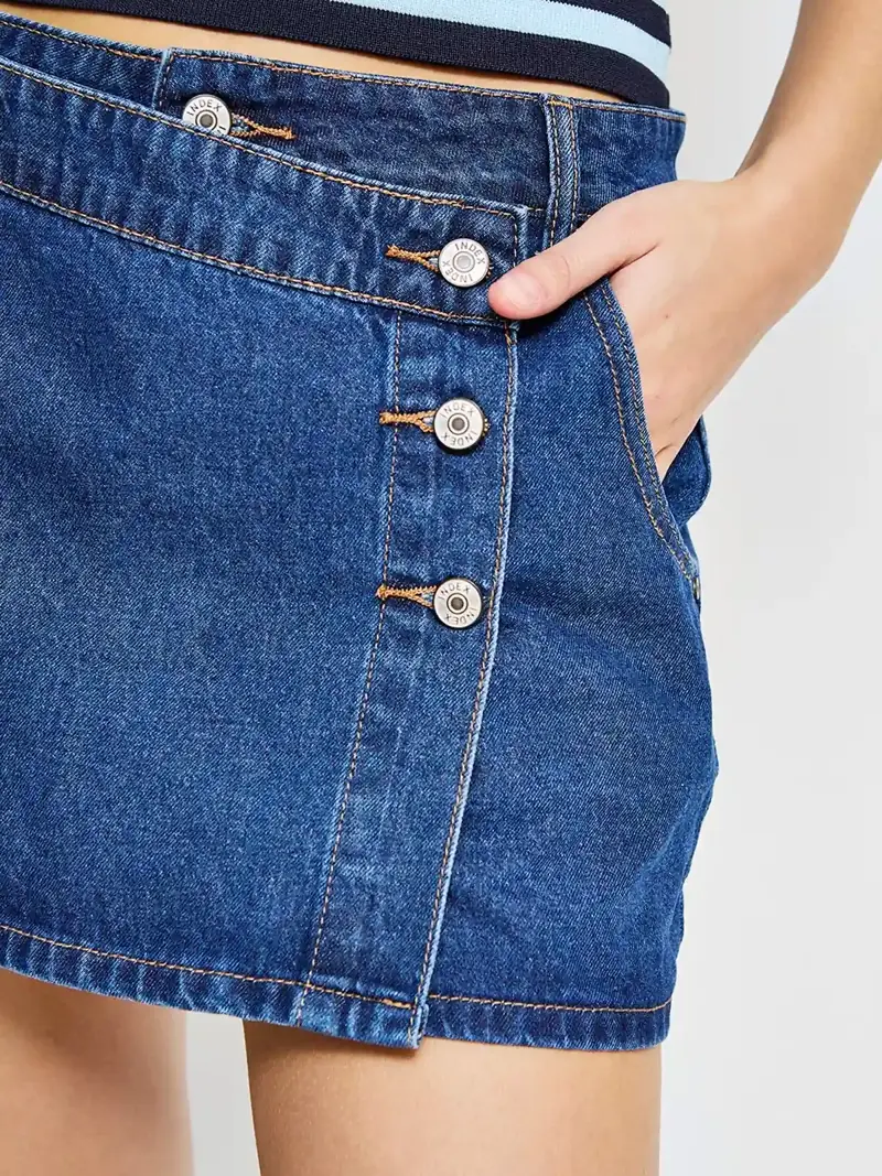 FALDA SHORT ALGODÓN MUJER INDEX - 4