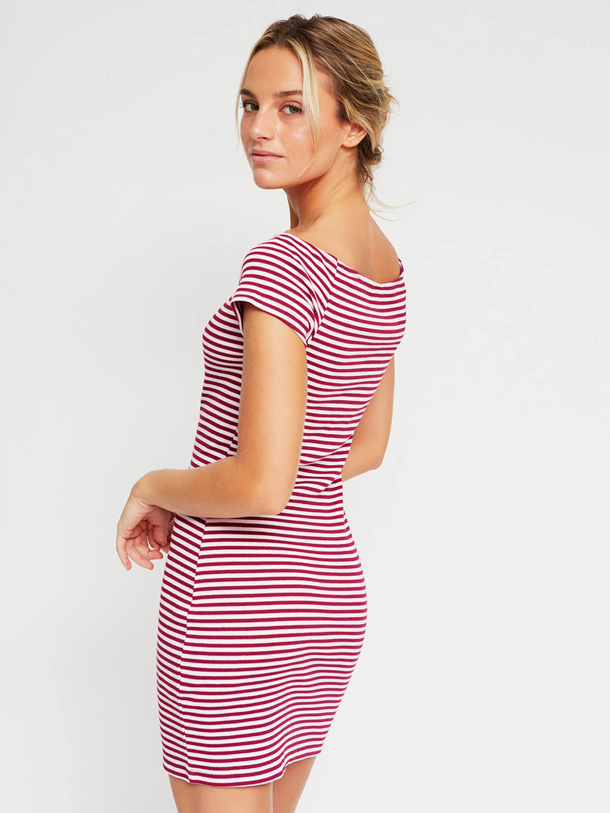VESTIDO CORTO ALGODÓN MUJER INDEX RAYAS - 3