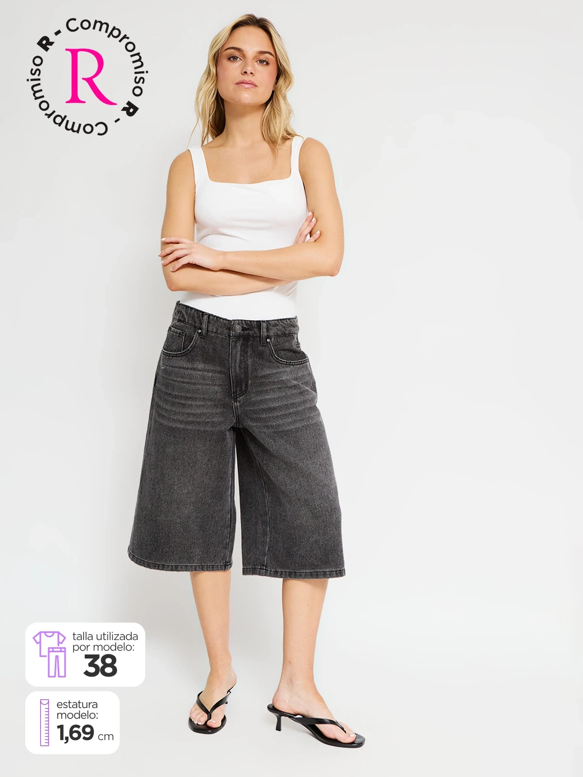 SHORT LARGO ALGODÓN MUJER INDEX - 1