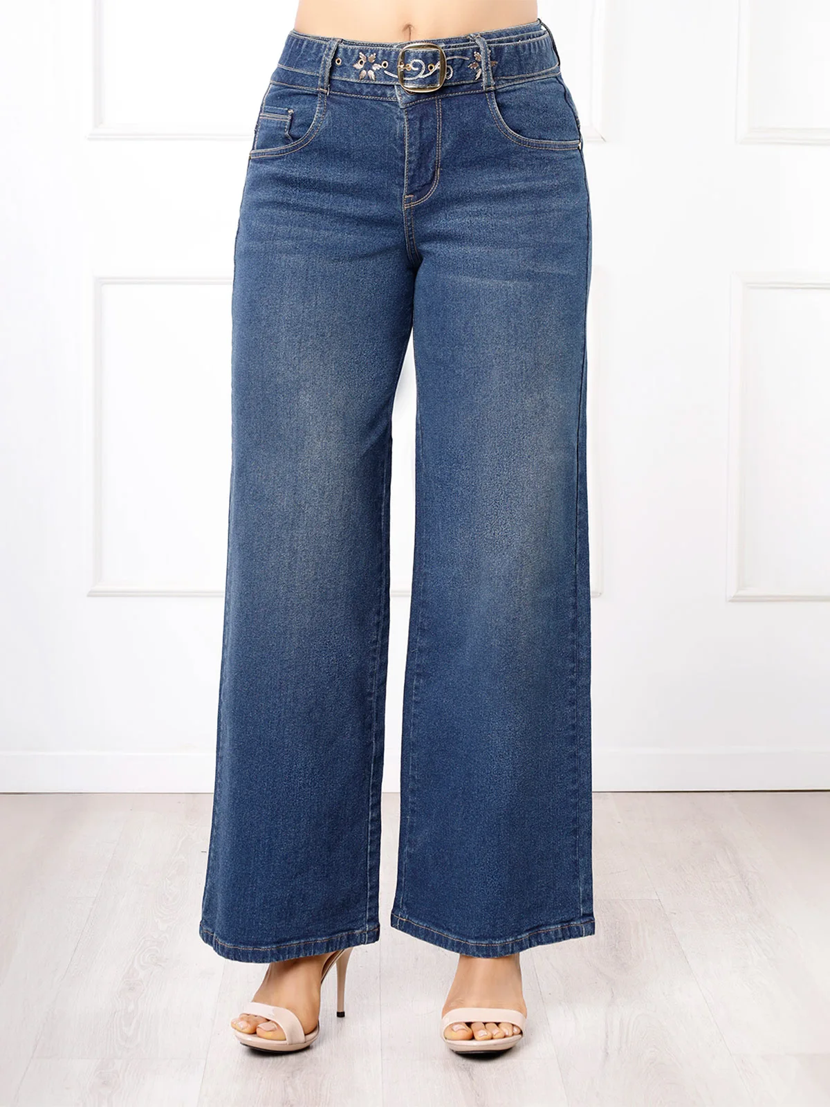JEANS WIDE LEG MUJER KANSAS ELMA - 1
