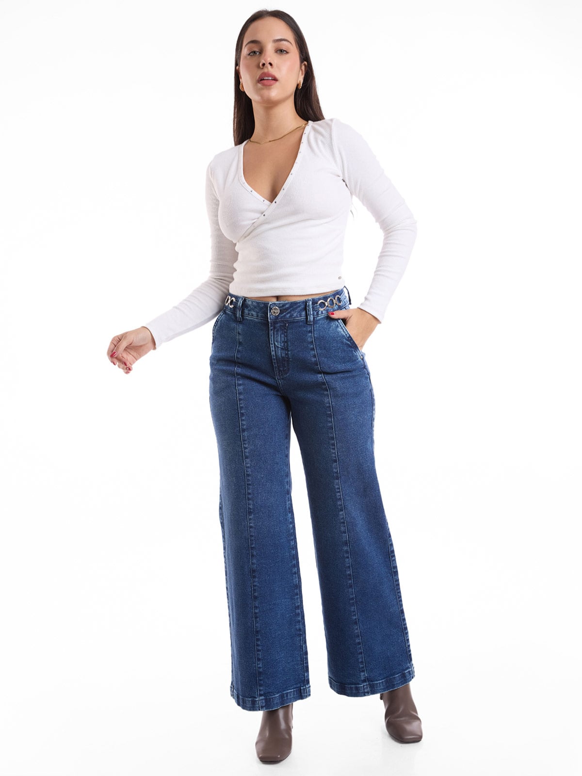 JEANS WIDE LEG MUJER METAL JEANS TOKYO - 1