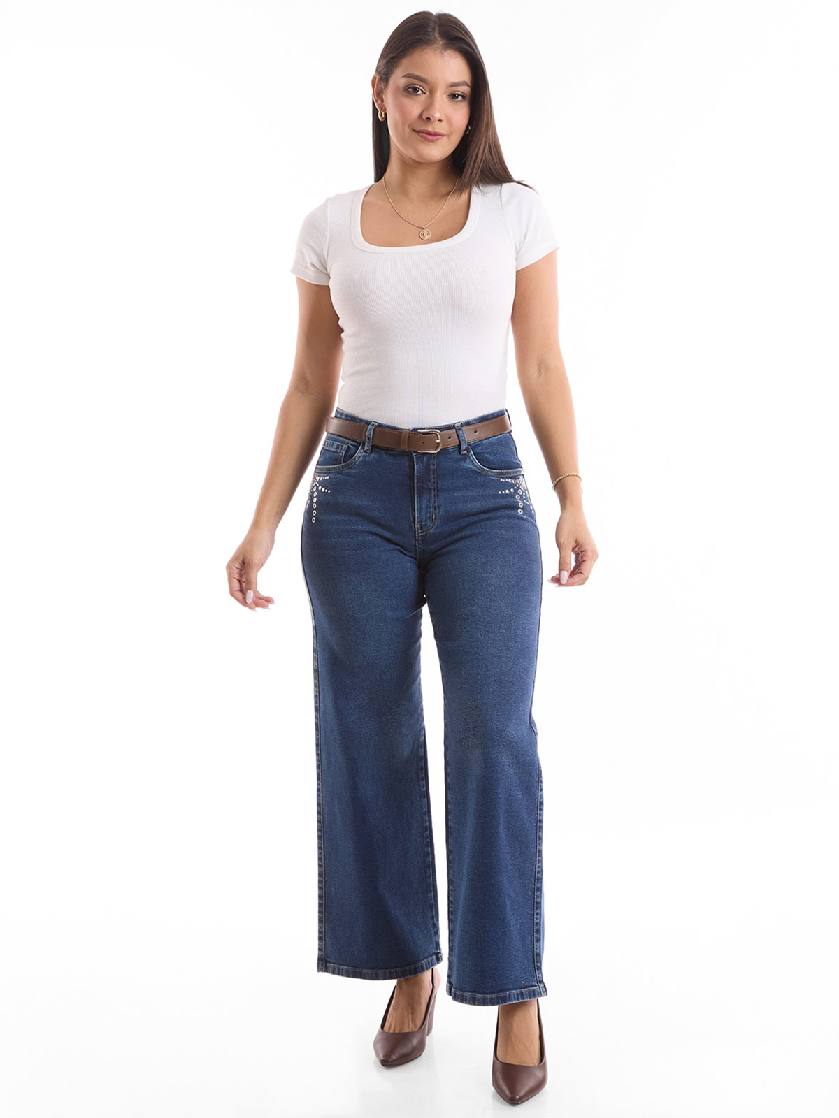 JEANS WIDE LEG MUJER METAL JEANS NORFIT - 1