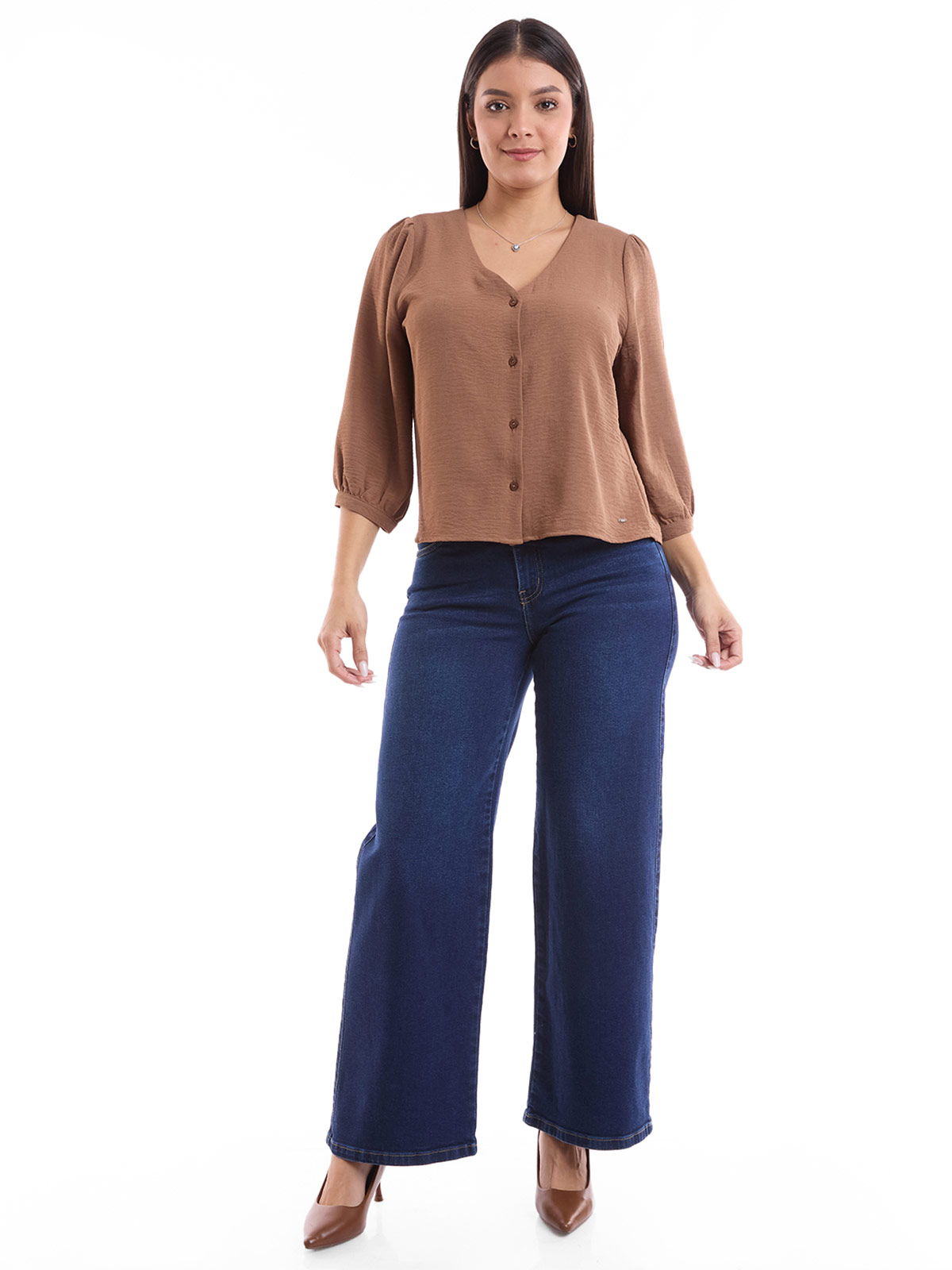 JEANS WIDE LEG MUJER METAL JEANS BAMBOLEO - 1