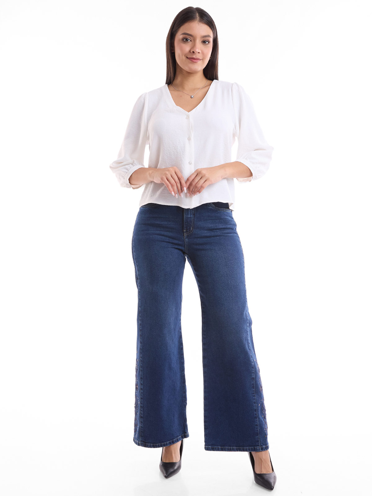 JEANS WIDE LEG MUJER METAL JEANS ANDREA - 1