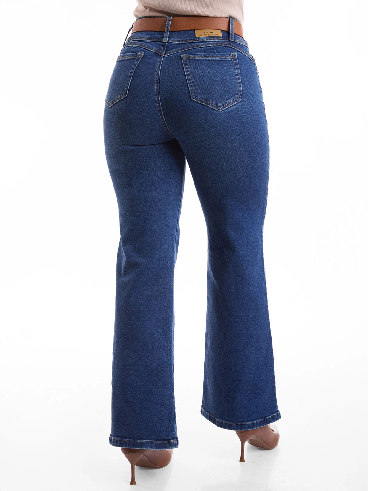 JEAN STRAIGHT FIT MUJER METAL JEANS BORDADO AUDACIA - 4